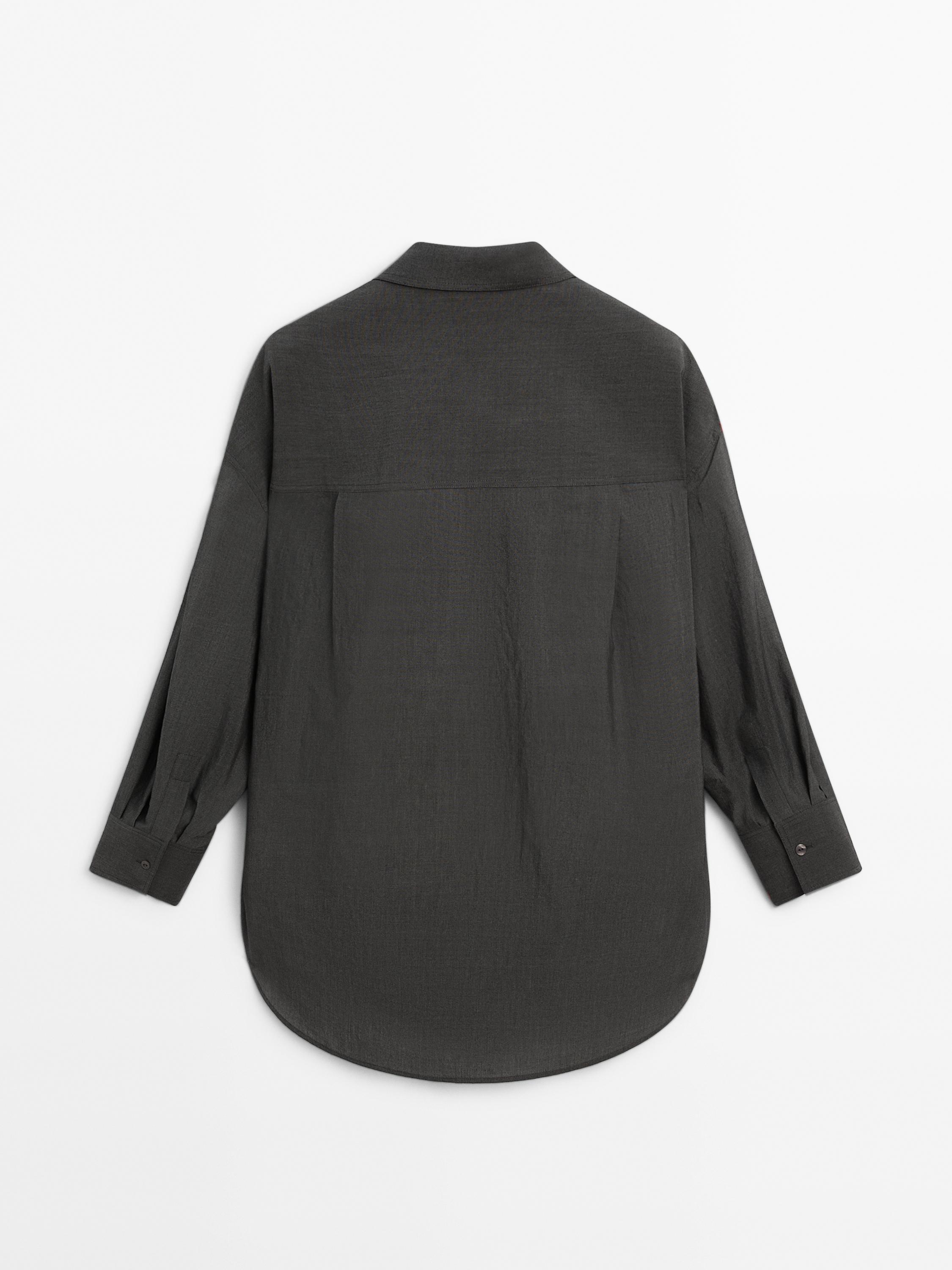 Chemisier oversize en coton mélangé